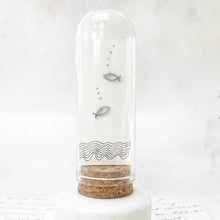 Load image into Gallery viewer, Abstract Fish Studs Hand-Drawn Art in a Bottle