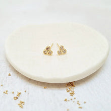 Load image into Gallery viewer, Dainty crystal trio stud earrings in a bottle - 571 - Zamsoe