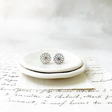 Load image into Gallery viewer, Original Meadow Sketches: Stainless Steel Flower Studs in a Glass Dome 5