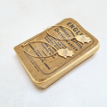 Load image into Gallery viewer, Gold Hamsa Oval Hoop Earrings in a Bottle - Zamsoe