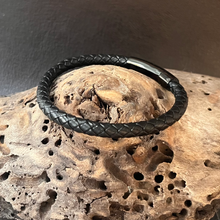Load image into Gallery viewer, Braided Leather And Stainless Steel Bracelet Gift For Him
