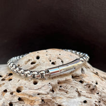 Load image into Gallery viewer, Grey Black Silver Titanium Steel Bracelet Gift For Men