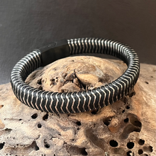 Load image into Gallery viewer, Woven Leather And Stainless Steel Bracelet For Him or Her