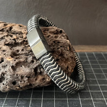 Load image into Gallery viewer, Woven Leather And Stainless Steel Bracelet For Him or Her