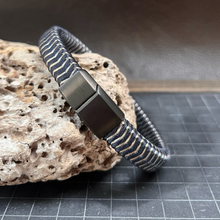 Load image into Gallery viewer, Woven Leather And Stainless Steel Bracelet For Him or Her