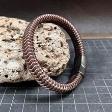 Load image into Gallery viewer, Woven Leather And Stainless Steel Bracelet For Him or Her