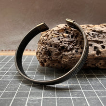 Load image into Gallery viewer, Vertical Stripes Stainless Steel Open Bracelet