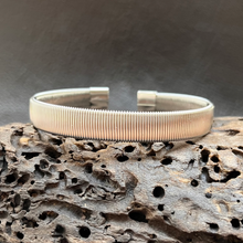 Load image into Gallery viewer, Vertical Stripes Stainless Steel Open Bracelet