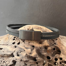 Load image into Gallery viewer, Double Banded Steel And Leather Bracelet for Men
