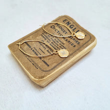 Load image into Gallery viewer, Gold North Star Oval Hoop Earrings in a Bottle - Zamsoe