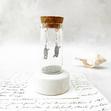 Load image into Gallery viewer, Silver Paddleboard Earrings in a Bottle