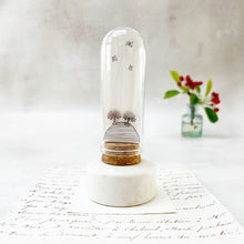 Load image into Gallery viewer, Original Meadow Sketches: Stainless Steel Tree of Hearts Studs in a Glass Dome 2