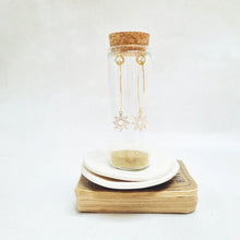 Load image into Gallery viewer, Sunburst Gold Oval Hoop Earrings in a Bottle - Zamsoe