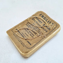 Load image into Gallery viewer, Sunburst Gold Oval Hoop Earrings in a Bottle - Zamsoe