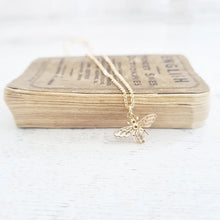 Load image into Gallery viewer, Gold Crystal Bee Necklace - 602 - Zamsoe