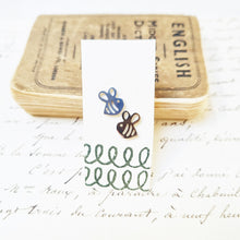 Load image into Gallery viewer, Bold bee stud earrings in a bottle - Zamsoe