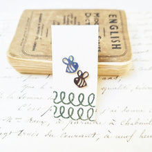 Load image into Gallery viewer, Bold bee stud earrings in a bottle - Zamsoe