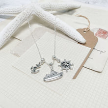 Load image into Gallery viewer, The Voyager: Cruise and Nautical Charm Necklace