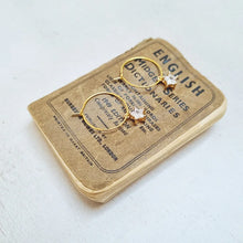 Load image into Gallery viewer, Gold Plated Crystal Star Hoop Earrings - Zamsoe