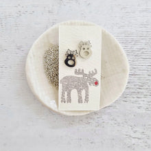 Load image into Gallery viewer, Cute Rudolf Reindeer Stud Earrings - Zamsoe