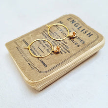 Load image into Gallery viewer, Gold Flower Hoop Earrings. - Zamsoe