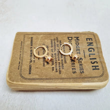 Load image into Gallery viewer, Gold Flower Huggie Earrings in a bottle - Zamsoe