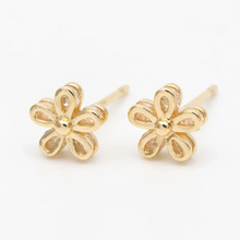 Load image into Gallery viewer, Gold flower stud earrings in a bottle - Zamsoe