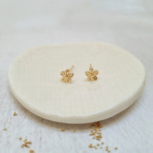 Load image into Gallery viewer, Gold flower stud earrings in a bottle - Zamsoe
