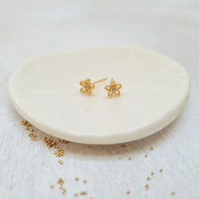Load image into Gallery viewer, Gold daisy flower stud earrings in a bottle - Zamsoe