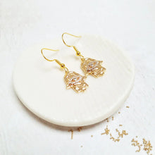 Load image into Gallery viewer, Gold Hansa French Hook Earrings in a Bottle - Zamsoe