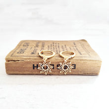 Load image into Gallery viewer, Sunburst Petite Gold Earrings in a Bottle - 801 - Zamsoe
