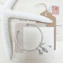 Load image into Gallery viewer, The Coastal Rower: Rowing Boat and Oars Charm Bangle