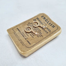 Load image into Gallery viewer, Gold Seahorse Huggie Earrings in a bottle - Zamsoe