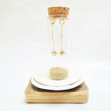 Load image into Gallery viewer, Gold Shell Oval Hoop Earrings in a Bottle - Zamsoe