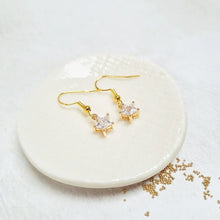 Load image into Gallery viewer, Gold Crystal Star Fish Hook Earrings in a Bottle - Zamsoe