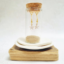 Load image into Gallery viewer, Gold Crystal Star Fish Hook Earrings in a Bottle - Zamsoe