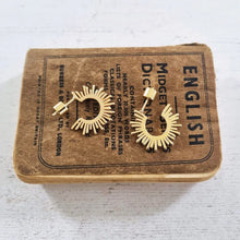 Load image into Gallery viewer, Sunbeam Gold Earrings Presented in a Bottle - 806 - Zamsoe