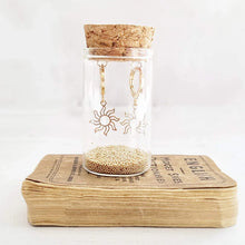 Load image into Gallery viewer, Sunburst Petite Gold Earrings in a Bottle - 801 - Zamsoe