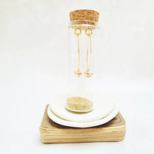 Load image into Gallery viewer, Gold Whale Oval Hoop Earrings in a Bottle - Zamsoe