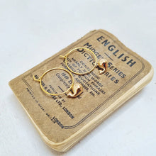 Load image into Gallery viewer, Gold Plated Whale Pendant Hoop Earrings. - Zamsoe