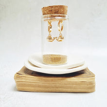Load image into Gallery viewer, Gold Whale Huggie Earrings in a bottle - Zamsoe