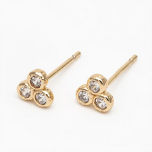 Load image into Gallery viewer, Dainty crystal trio stud earrings in a bottle - 571 - Zamsoe