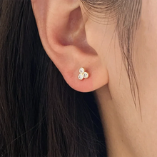 Load image into Gallery viewer, Dainty crystal trio stud earrings in a bottle - 571 - Zamsoe