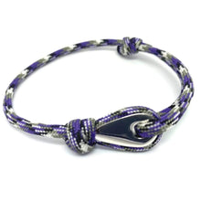 Load image into Gallery viewer, Adjustable Rope Bracelet For Men And Women in a Violet Colour. Vegan and Ethical Rope Bracelet
