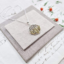 Load image into Gallery viewer, Bee and Honeycomb Necklace Zamsoe Necklace
