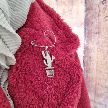 Load image into Gallery viewer, Cactus and Stripy Pot swirl Pin - 80 - Zamsoe