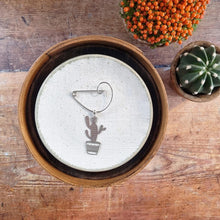 Load image into Gallery viewer, Cactus and Stripy Pot swirl Pin - 80 - Zamsoe