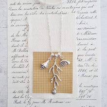 Load image into Gallery viewer, Coral and Shells Charm Necklace - 106 - Zamsoe