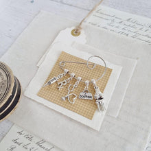 Load image into Gallery viewer, Doctor Brooch on a Swirl Pin - 117 - Zamsoe