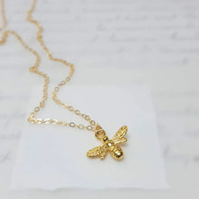 Load image into Gallery viewer, Gold Bee Necklace - 144 - Zamsoe